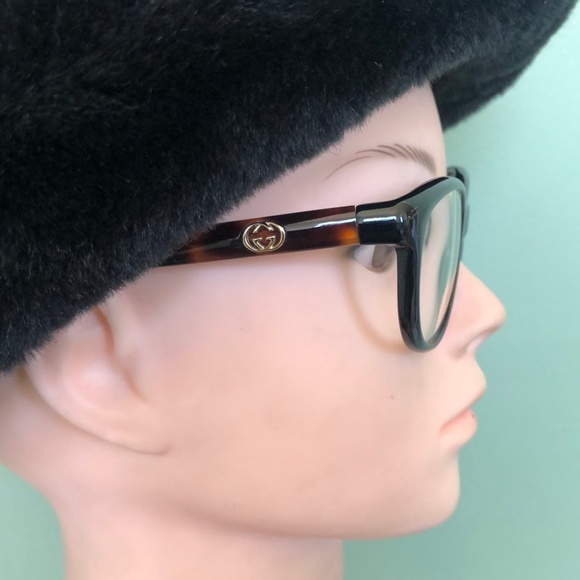 Gucci, Authentic Women's Black Prescription Glass With Case - Picture 1 of 9